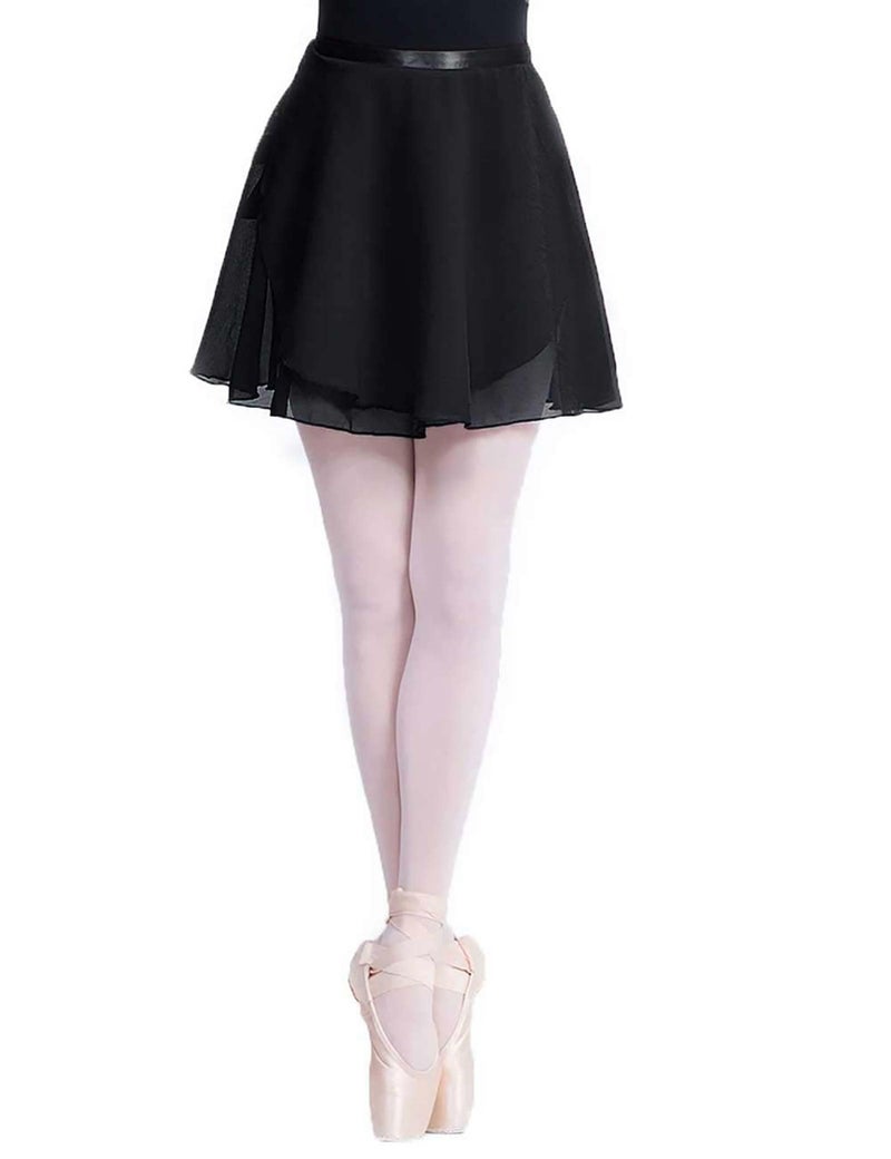 Daydance Black Women Ballet Wrap Skirts Adult Sheer Chiffon Dance Over Scarf for Leotards - Image 2